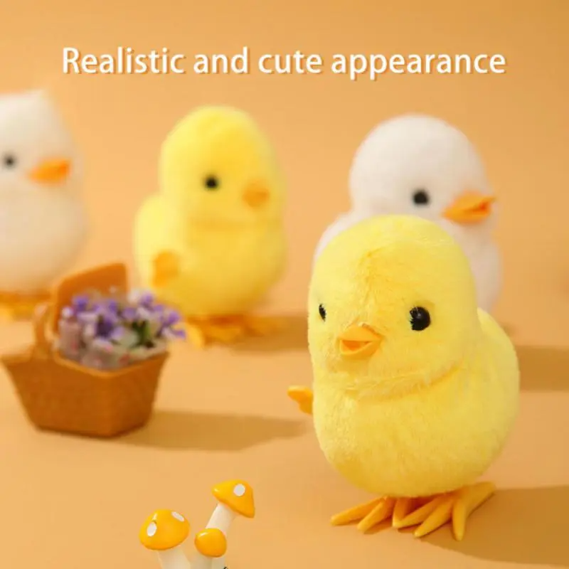 Cute small jumping plush cute chicken toy