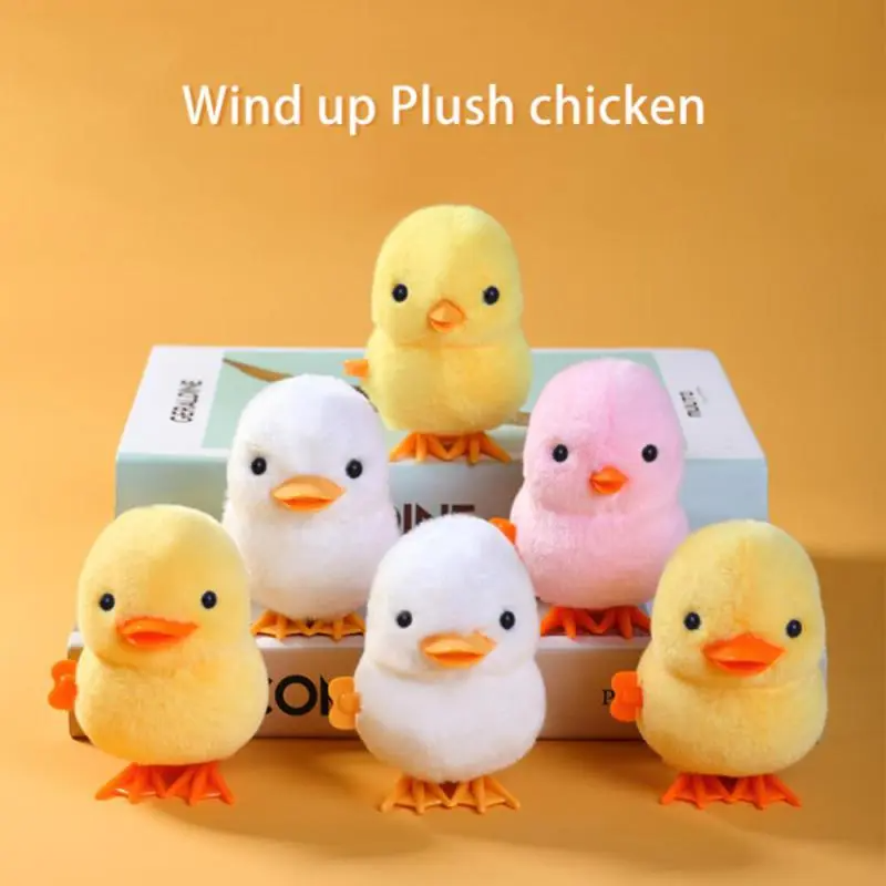 Cute small jumping plush cute chicken toy