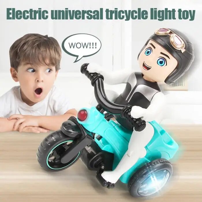 Stunt Tricycle Toy with Music and Lights