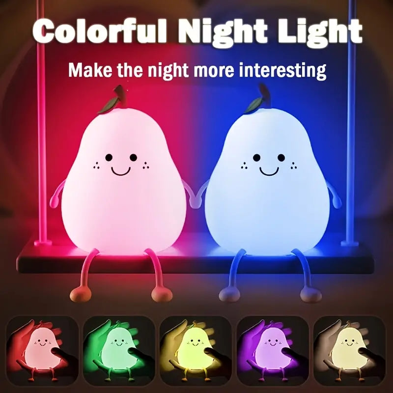 Cute Pear Night Lamp ( 7 Colour Changing Light )